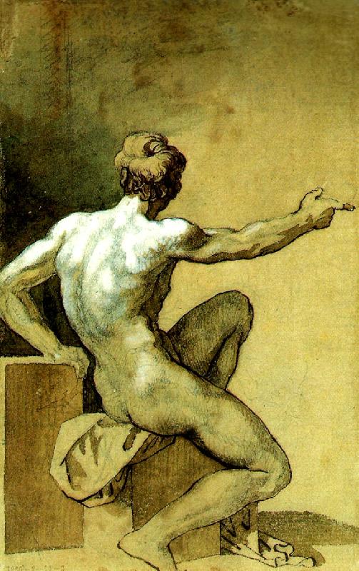 Theodore   Gericault academie d' homme china oil painting image